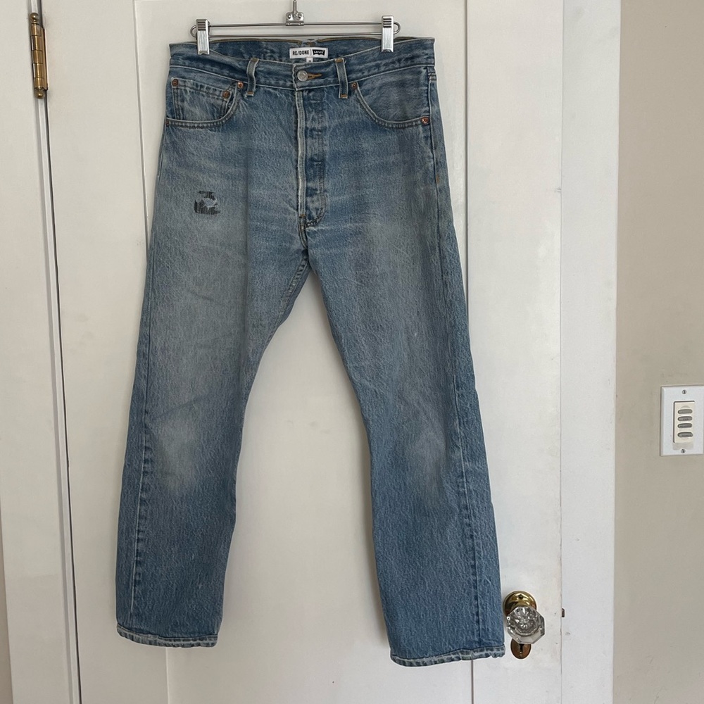 Redone denim jeans